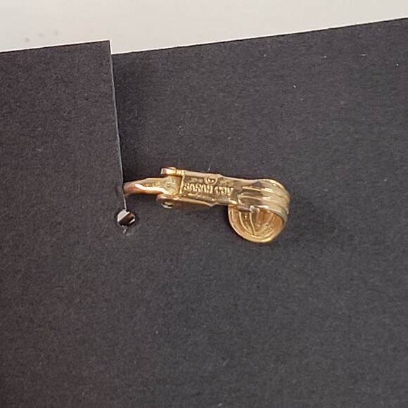 Vintage Sara Coventry Gold Tone Floral Clip-On Earrings Bold Openwork Design - Picture 7 of 12